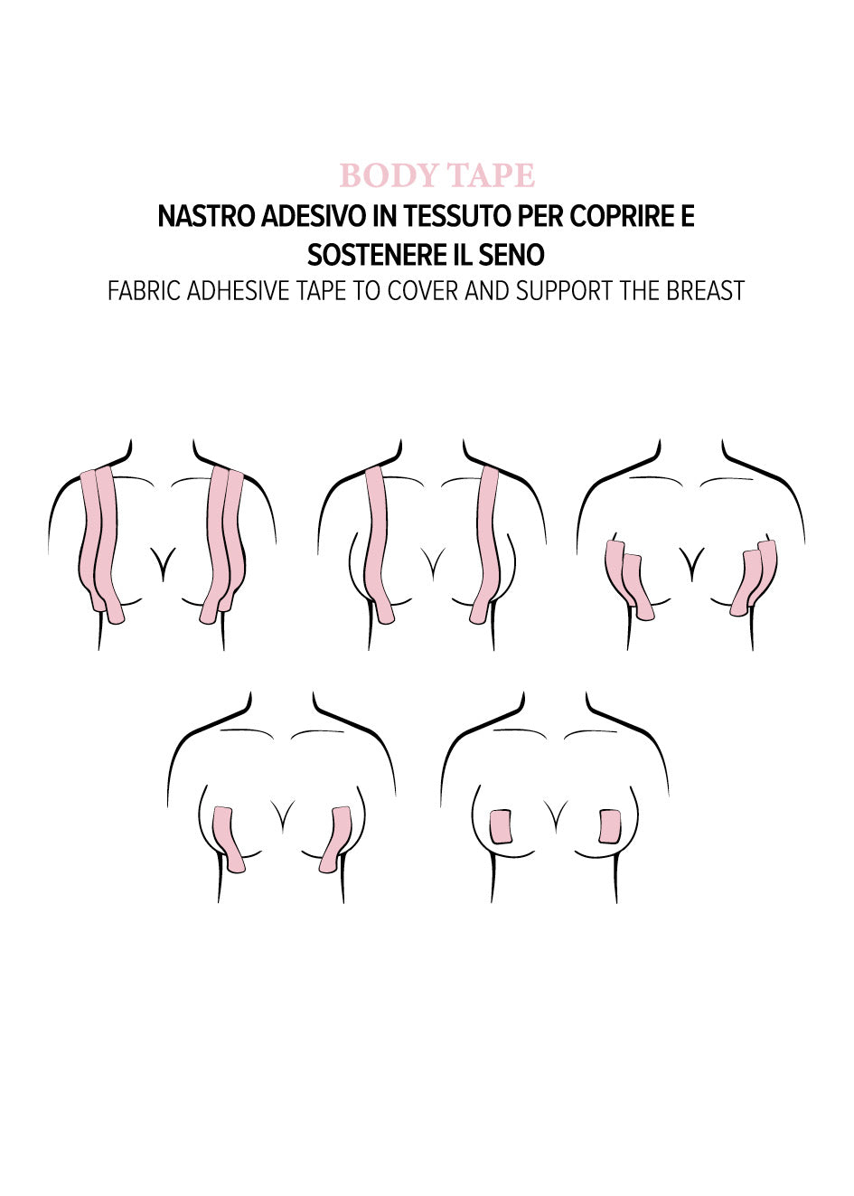 Nastro adesivo per seno invisibile