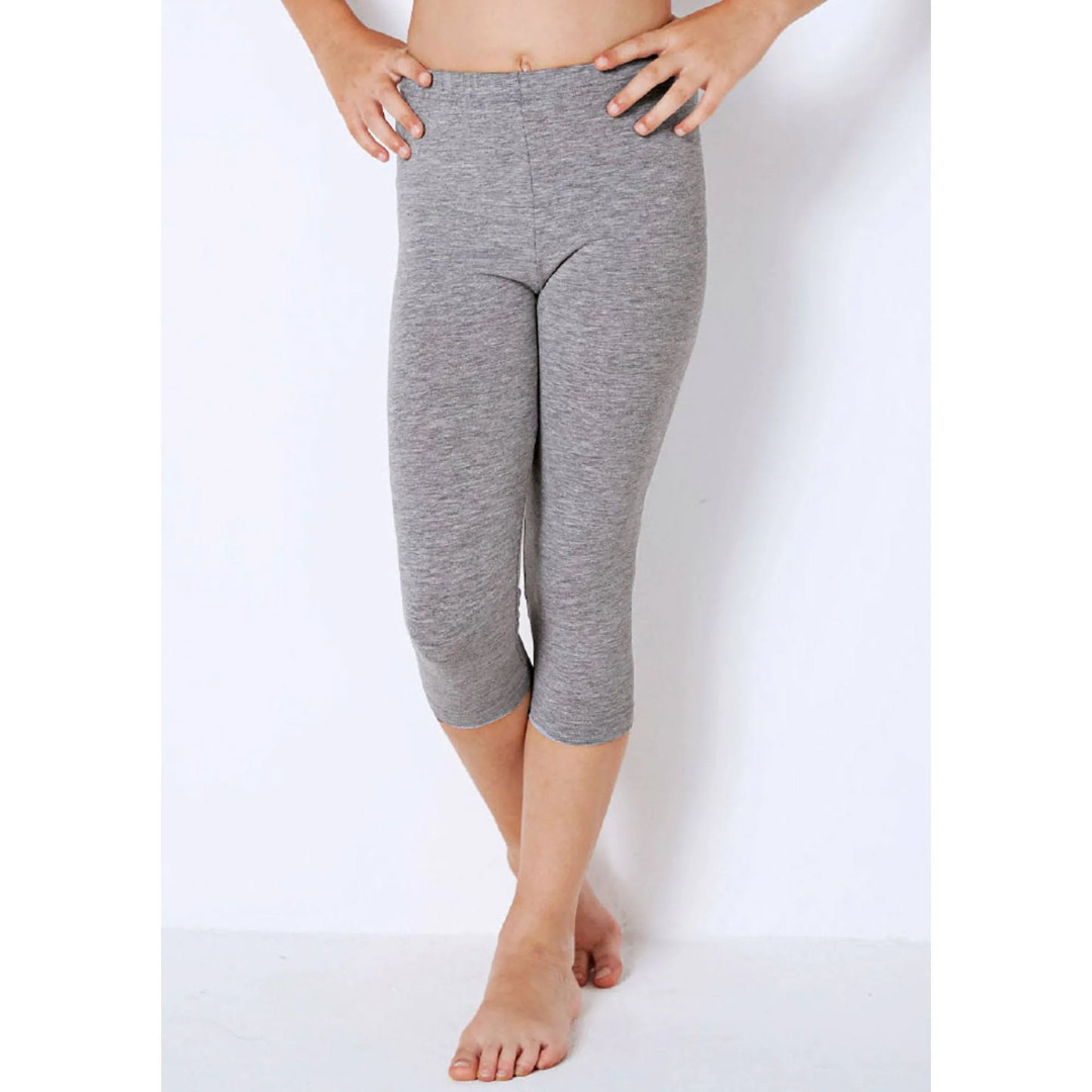 Jadea 285 stretch cotton baby girl capri pants