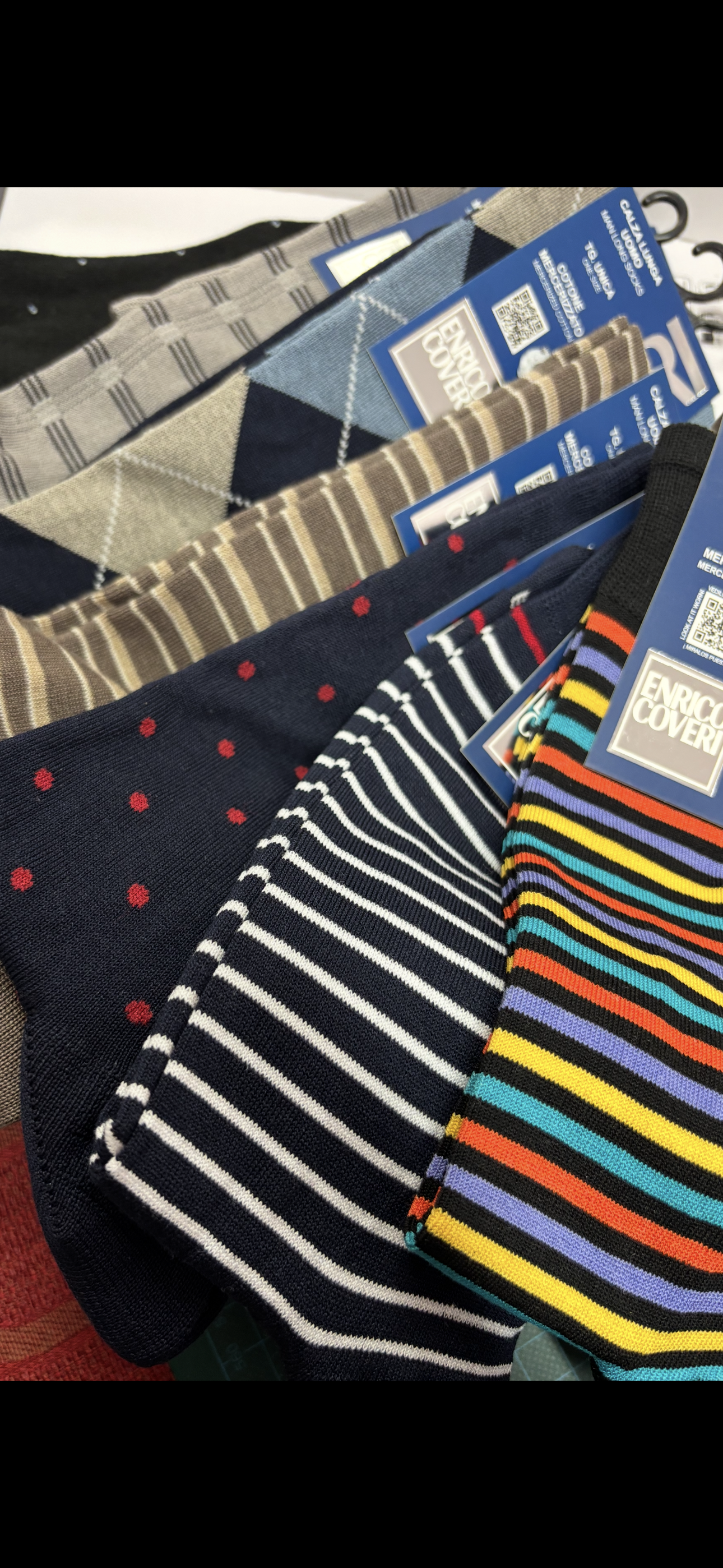 Calze uomo lungo, Enrico Coveri