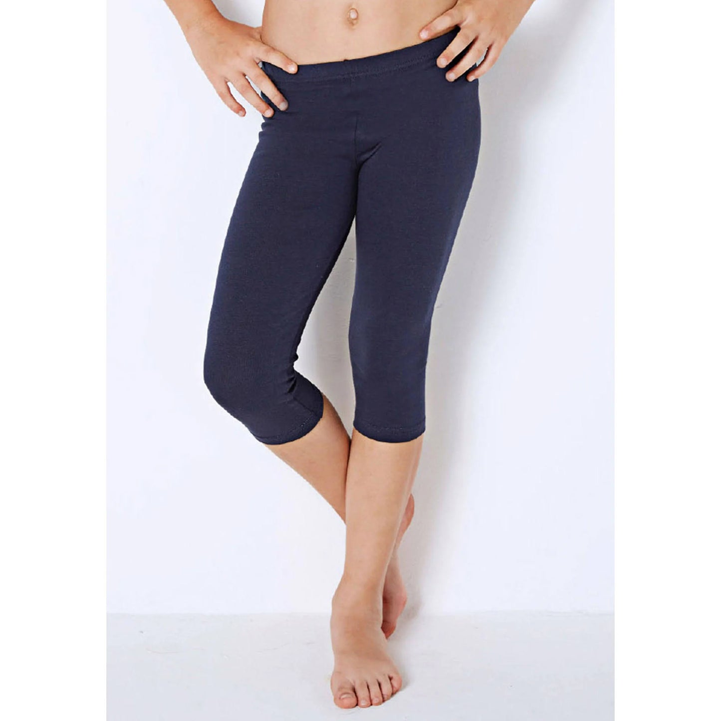 Jadea 285 stretch cotton baby girl capri pants