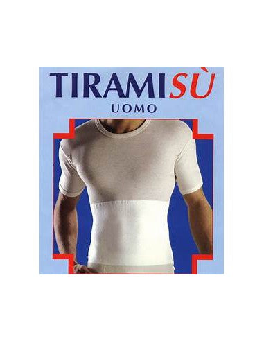 Liabel Men's T-Shirt with Wool Cotton Lumbar Support Band