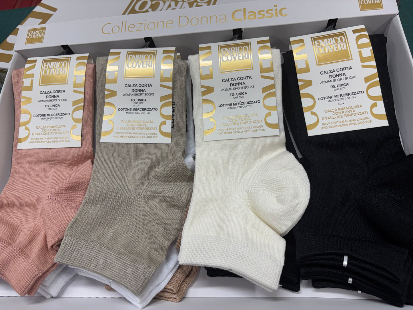 Calze giro caviglia, uomo, donna, Enrico Coveri