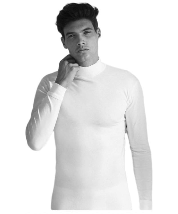Enrico Coveri ET1205 Men's Long Sleeve Warm Cotton Interlock Turtleneck