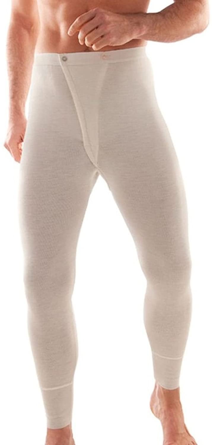 Men's long wool cotton underwear