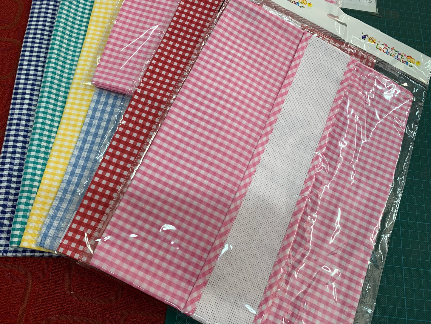 Kindergarten bag with Aida cloth
