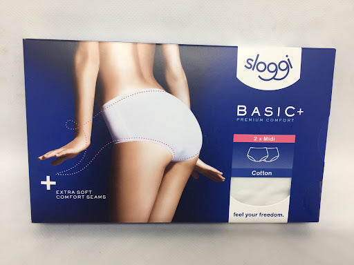 Slip donna Sloggi midi e Control tai cotone 2 pezzi