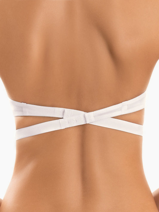 Reggiseno multifunzione coppe B imbottite, ferretto invisibile, spalline removibili + spalline in silicone - SI E LEI 1586