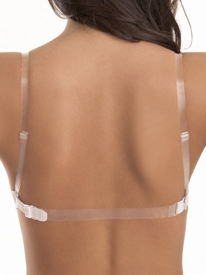 Reggiseno multifunzione coppe B imbottite, ferretto invisibile, spalline removibili + spalline in silicone - SI E LEI 1586