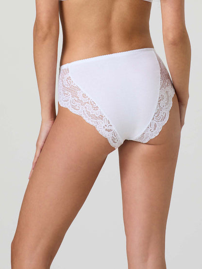 SLIP IN COTONE MODAL CON BORDO A SMERLO E PIZZO vita media jadea 530