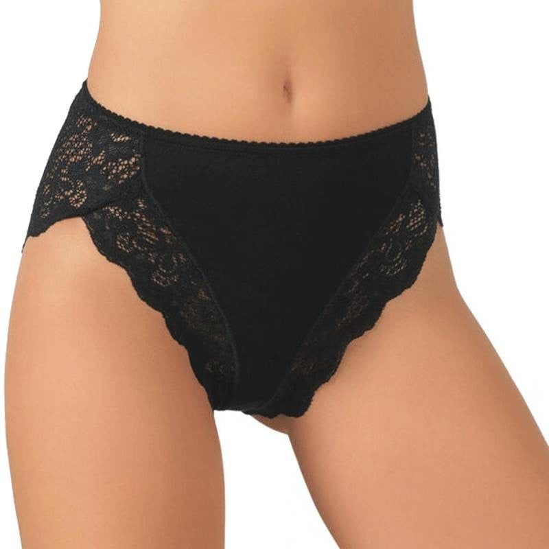 SLIP IN COTONE MODAL CON BORDO A SMERLO E PIZZO vita media jadea 530