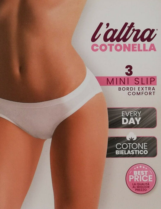 Slip Donna Vita bassa 3pz Cotonella 3362